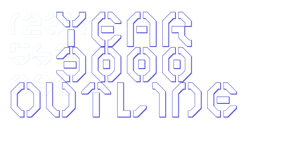 Year 3000 Outline font free