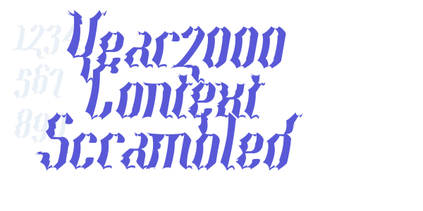 Year2000 Context Scrambled font free