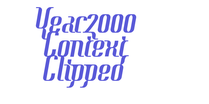 Year2000 Context Clipped Font Download