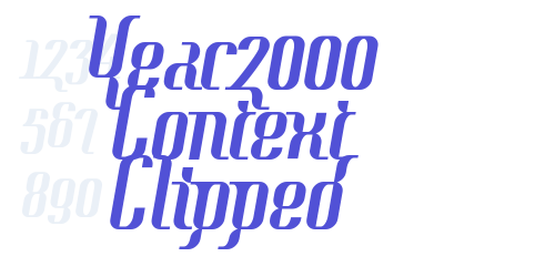 Year2000 Context Clipped-font-download