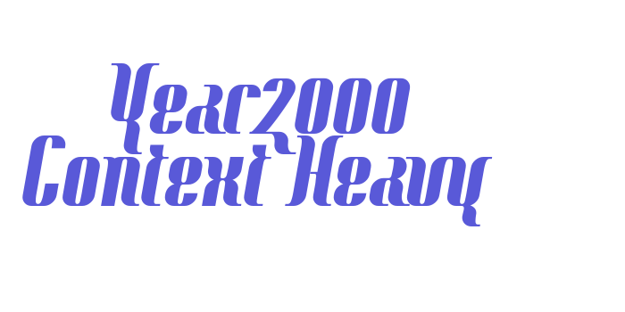 Year2000 Context Heavy Font Download