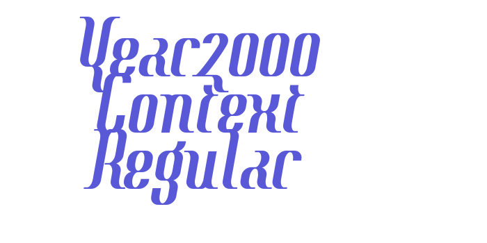 Year2000 Context Regular Font Download