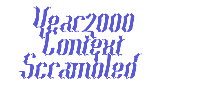 Year2000 Context Scrambled Font Download