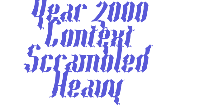 Year 2000 Context Scrambled Heavy Font Download