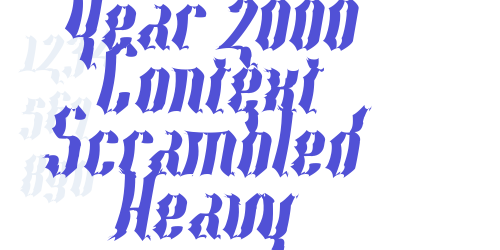 Year 2000 Context Scrambled Heavy-font-download