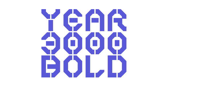 Year 3000 Bold Font Download