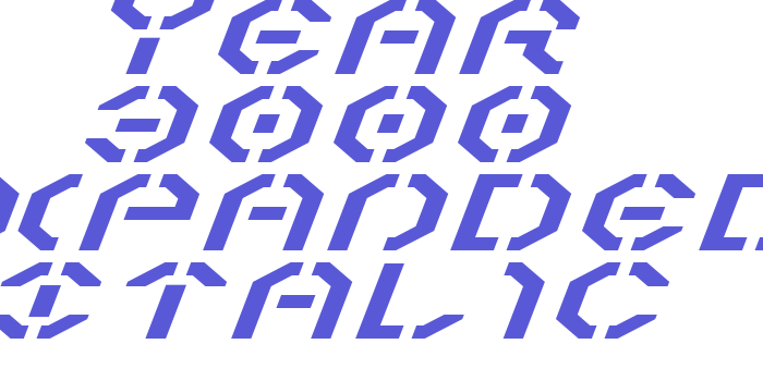 Year 3000 Expanded Italic Font Download