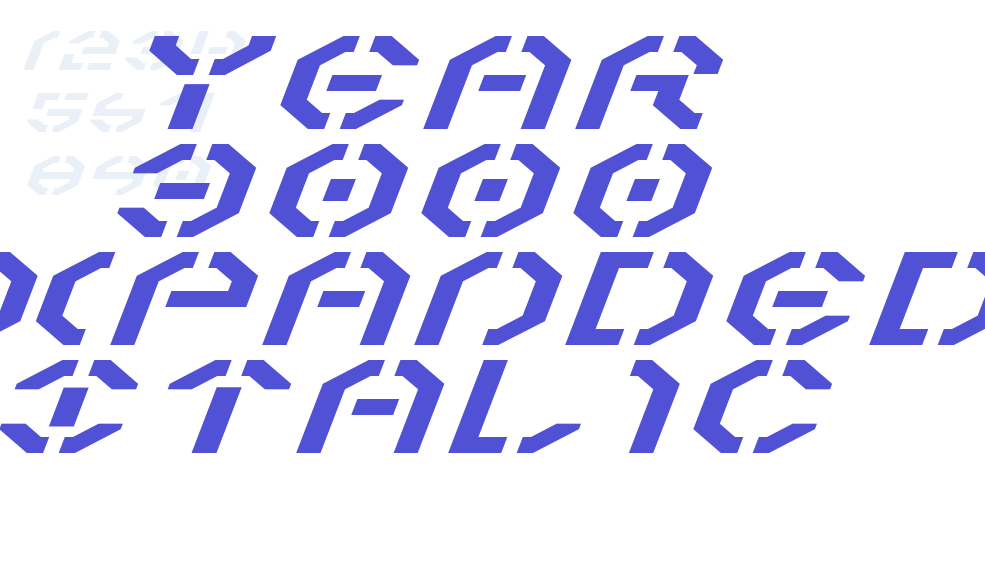 Year 3000 Expanded Italic-font-download