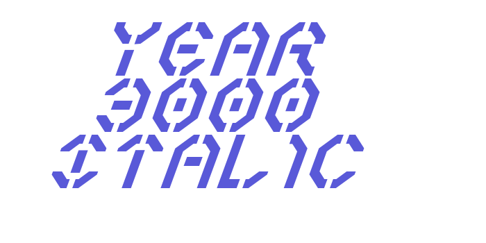 Year 3000 Italic Font Download