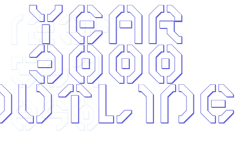 Year 3000 Outline Font Download