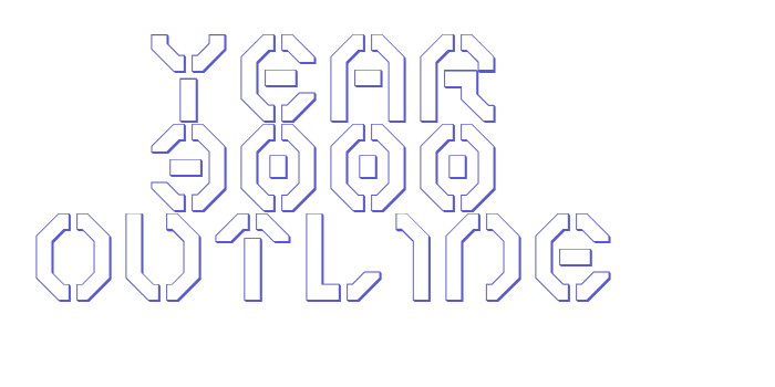 Year 3000 Outline Font Download