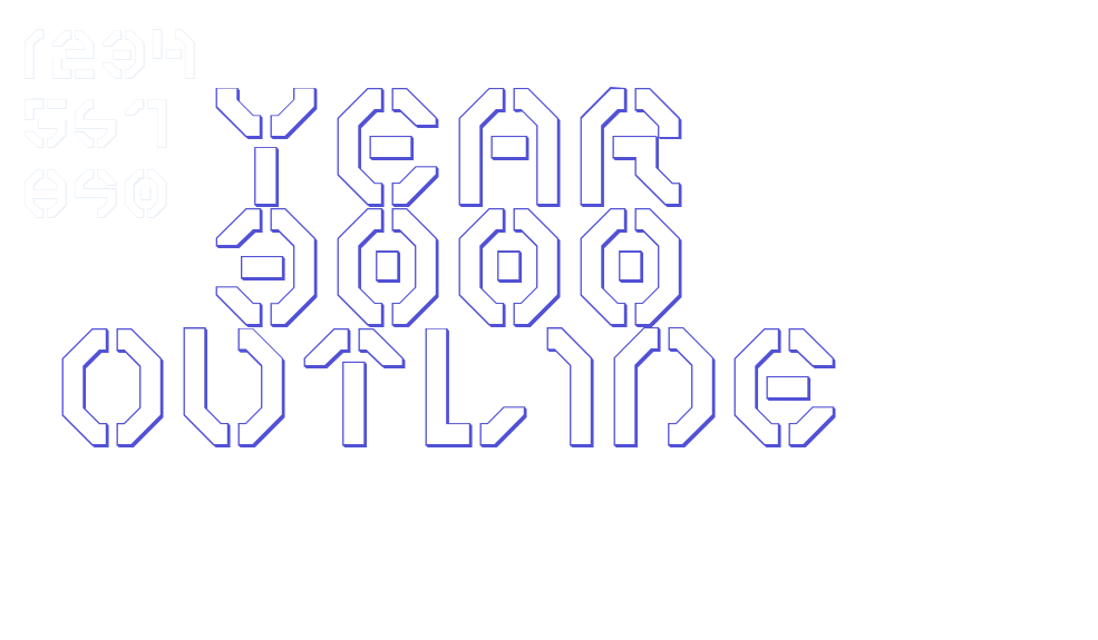 Year 3000 Outline-font-download