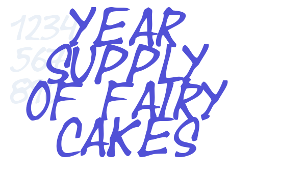 Year supply of fairy cakes font download