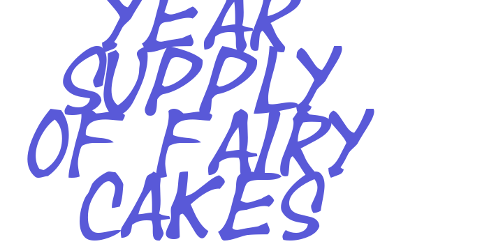 Year supply of fairy cakes Font