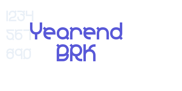 Yearend BRK font free