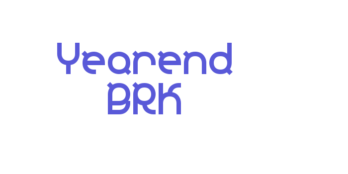 Yearend BRK Font Download