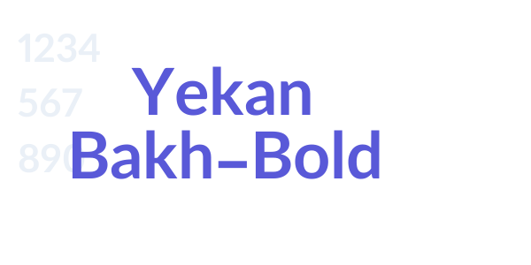 Yekan Bakh-Bold font free