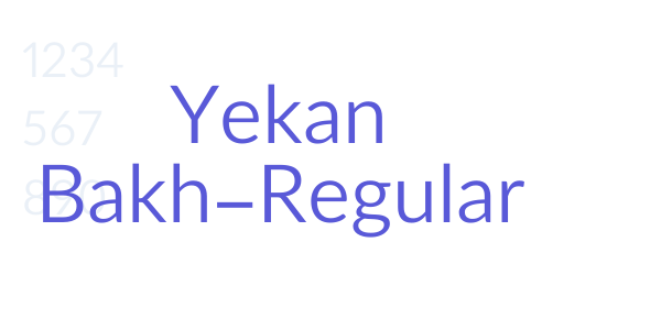 Yekan Bakh-Regular font free