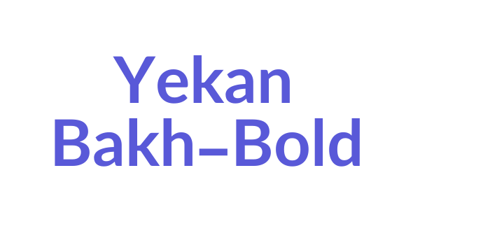 Yekan Bakh-Bold Font