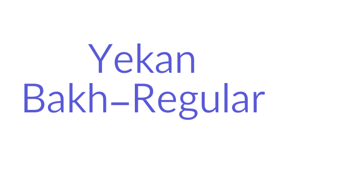 Yekan Bakh-Regular Font Download