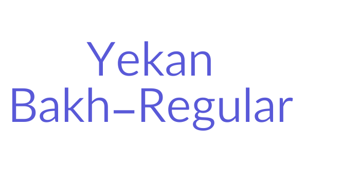 Yekan Bakh-Regular Font