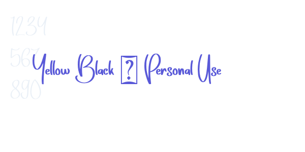 Yellow Black – Personal Use font