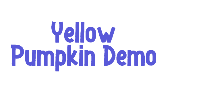 Yellow Pumpkin Demo Font Download