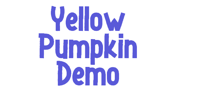 Yellow Pumpkin Demo Font