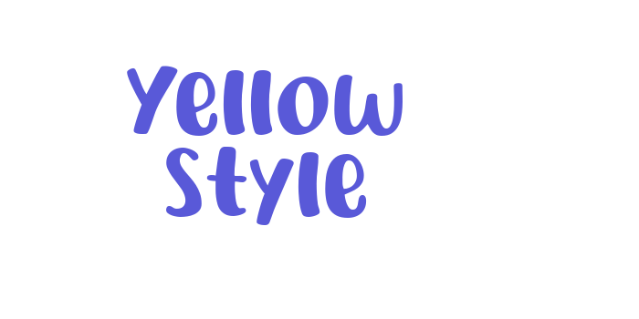 Yellow Style Font