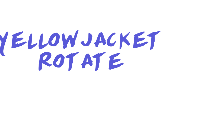 Yellowjacket Rotate Font