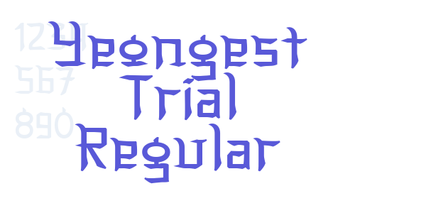 Yeongest Trial Regular font