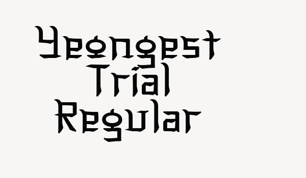 Yeongest Trial Regular Font