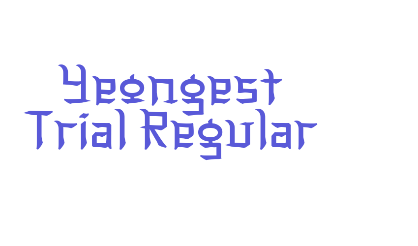 Yeongest Trial Regular Font Download