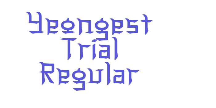 Yeongest Trial Regular Font Download