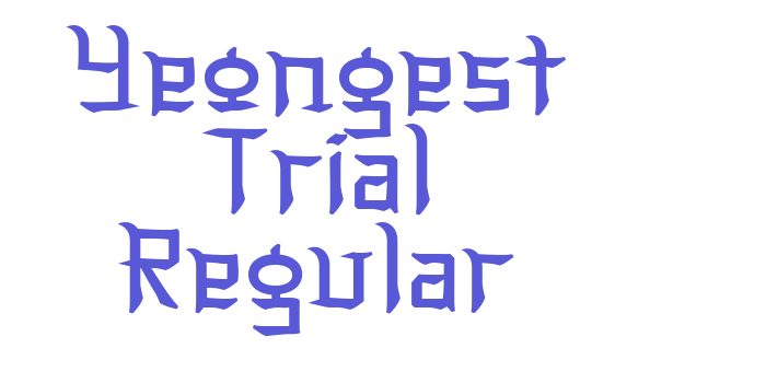 Yeongest Trial Regular Font