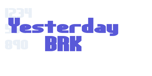 Yesterday BRK font free