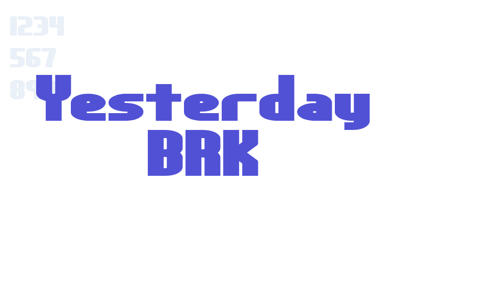 Yesterday BRK-font-download