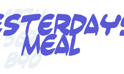 Yesterdays meal Font Download