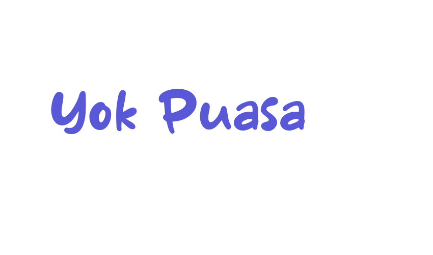 Yok Puasa Font