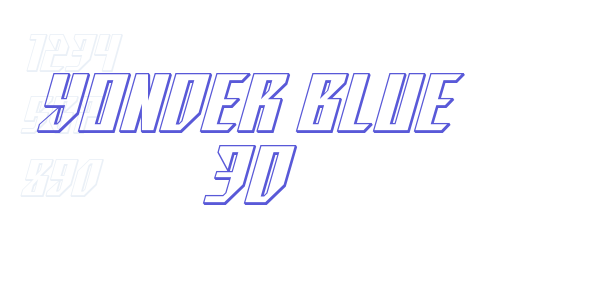 Yonder Blue 3D font free