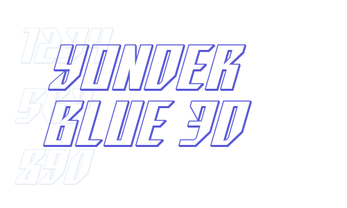 Yonder Blue 3D Font Download