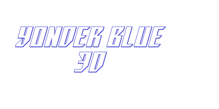 Yonder Blue 3D Font Download