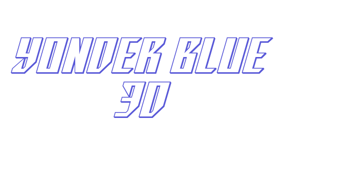 Yonder Blue 3D Font