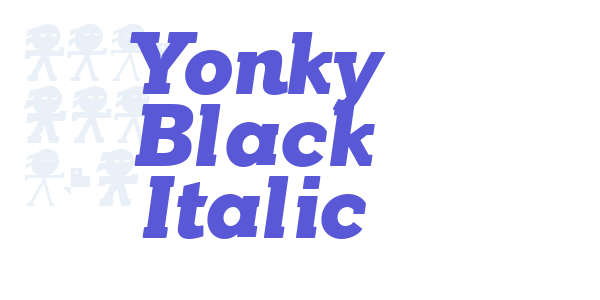 Yonky Black Italic font free