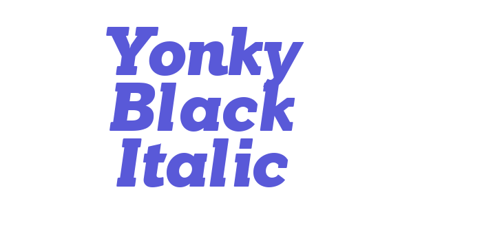 Yonky Black Italic Font Download