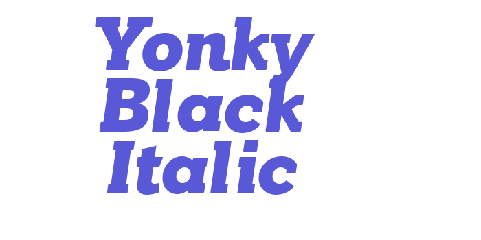 Yonky Black Italic Font