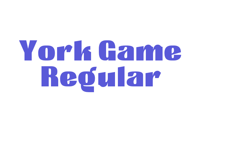 York Game Regular Font Download