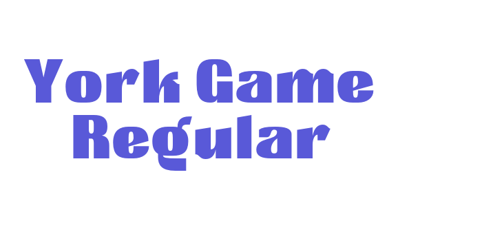 York Game Regular Font Download