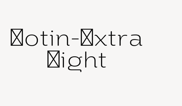 Yotin-Extra Light Font