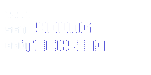 Young Techs 3D font free